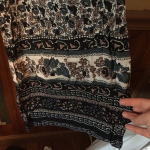 Elastic bell bottom pants